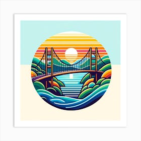 Bridge Over water Art Print