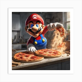 Mario Bros Pizza Art Print