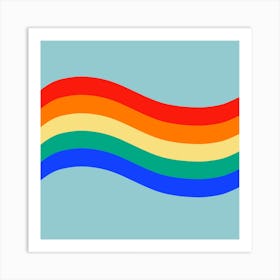 Retro Rainbow Art Print