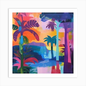 Abstract Travel Collection Honolulu Usa 1 Art Print