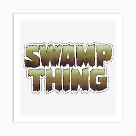 Swamp Thing Logo Comics Comic Fictional Characters Art Print