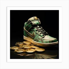 Nike Dunk Gold Coins Art Print