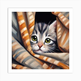 Loki the Cozy Kitten Art Print