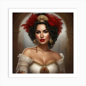 Mexican Beauty Portrait 3 Art Print