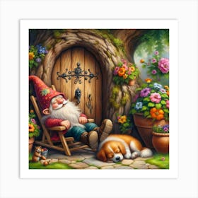 Garden Gnome Art Print