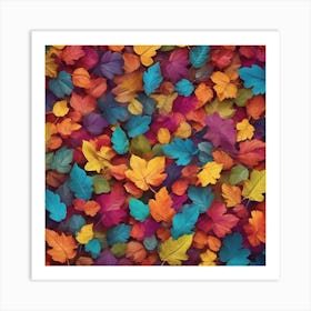 Colorful Leaves Art Print