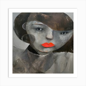 Abstract Woman Face 5 Art Print Van Gogh Art Print