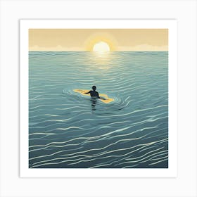 Swimming Art Print (20) Art Print