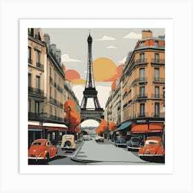 Paris Eiffel Tower Vintage 1 Art Print