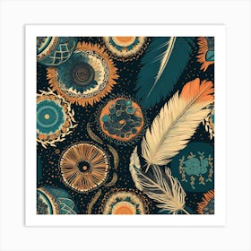 Feathers And Feathers Art Print