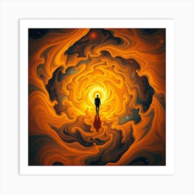 Man Standing In A Vortex Art Print