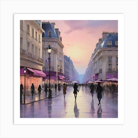 Paris At Dusk.1 1 Art Print