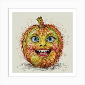 Pumpkin Face 9 Art Print