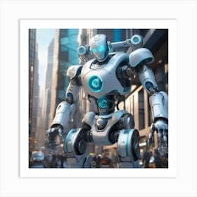 Futuristic Robot 15 Art Print