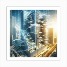 Futuristic Cityscape 54 Art Print