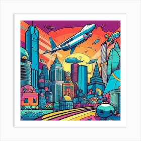 Futuristic City 18 Art Print