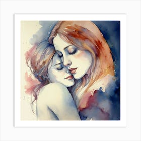 Mother And Daughter 1 Art Print