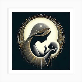 Mother And Child Happy Mother's Day 16 Art Print