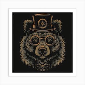 Steampunk Bear 23 Art Print