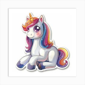 Unicorn Sticker 111 Art Print