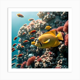 Coral Reef With Fishes Art Print