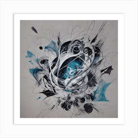 A Drawing Of A Beautiful Abstract Shape 1 Art Print