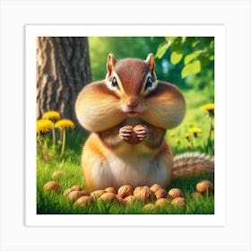 Cute Chipmunk Art Print