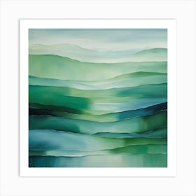 Green Valleys Art Print