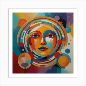 Abstract Piece Young Woman Art Print