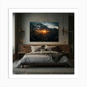 Sunset In The Mountains 2 Art Print