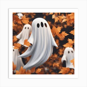 Ghosts In Autumn Leaves Art Print