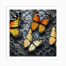 Monarch Butterflies Art Print