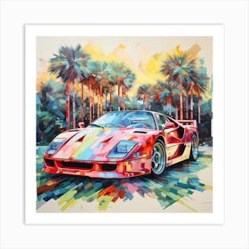 F40 Ferrari Race Art Print