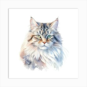 Siberian Cat Portrait 3 Art Print