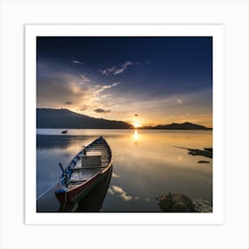 Sunset On The Lake Art Print