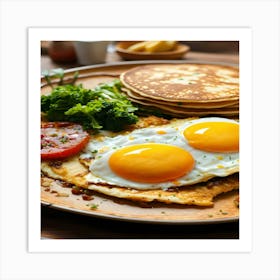 Pancakes And Eggs Art Print