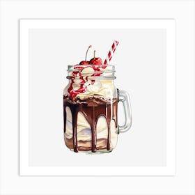 Sundae In A Mason Jar Art Print