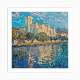Van Gogh Style. Papal Palace of Avignon Series. 2 Art Print