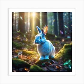 Fairy Rabbit In The Forest Art Print