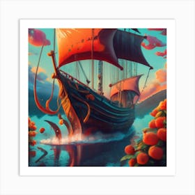 Ship In The Water Art Print