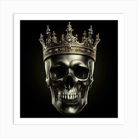 Skull With Crown Art Print