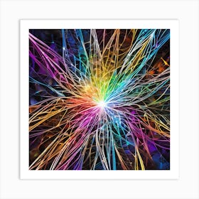 Abstract Colorful Explosion Art Print