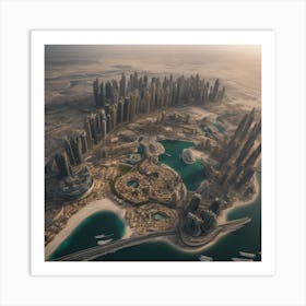 Aerial View Of Dubai Art Print