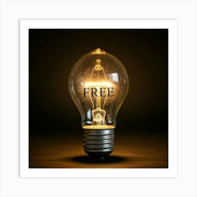 Free Light Bulb Art Print