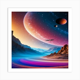 Planets In Space 1 Art Print