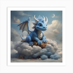 Remo Blue Dragon Art Print