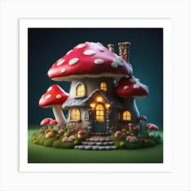 Toadstool House Art Print