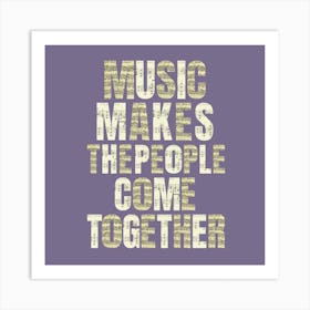 Music Dark Purple Art Print