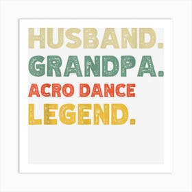 Mens Mens Funny Husband Grandpa Letters Legend Vintage Retro Art Print