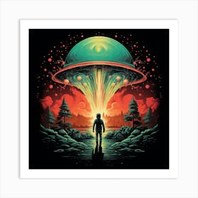 Alien Spaceship Art Print